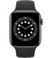 Apple Watch Series 6 40mm LTE - Zwart/Aluminium Zwarte Sportband